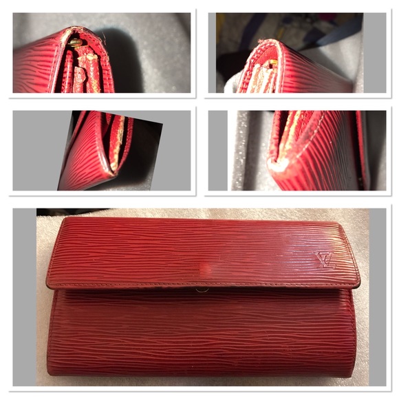 Authentic Lous Vuitton Epi Sarah Long Red Wallet - Picture 3 of 8